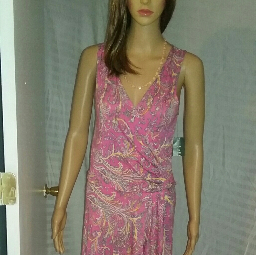 Lauren  dress new pink flowers sh 11 Len 44